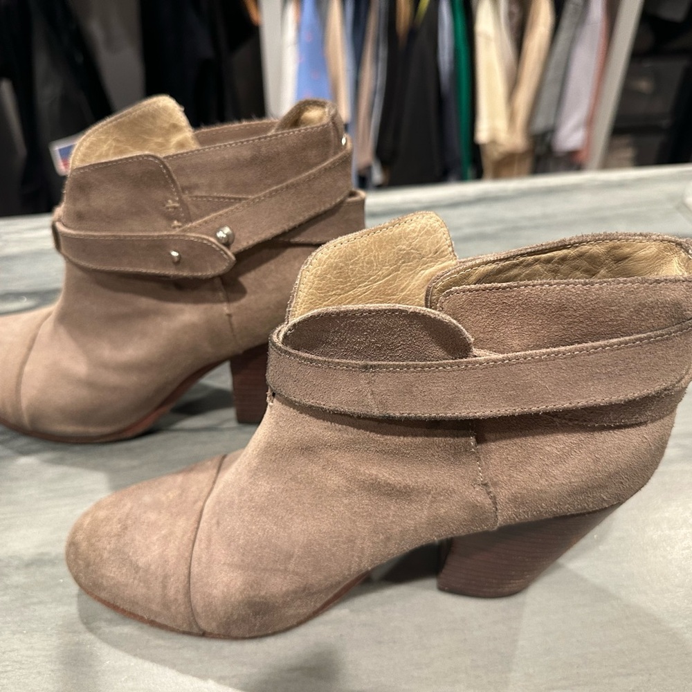 Rag & Bone Taupe Suede Ankle Boots